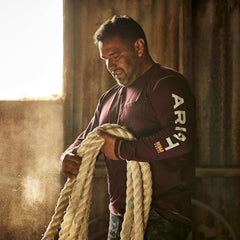 Rebar Workman Logo T-Shirt Men - MALBEC