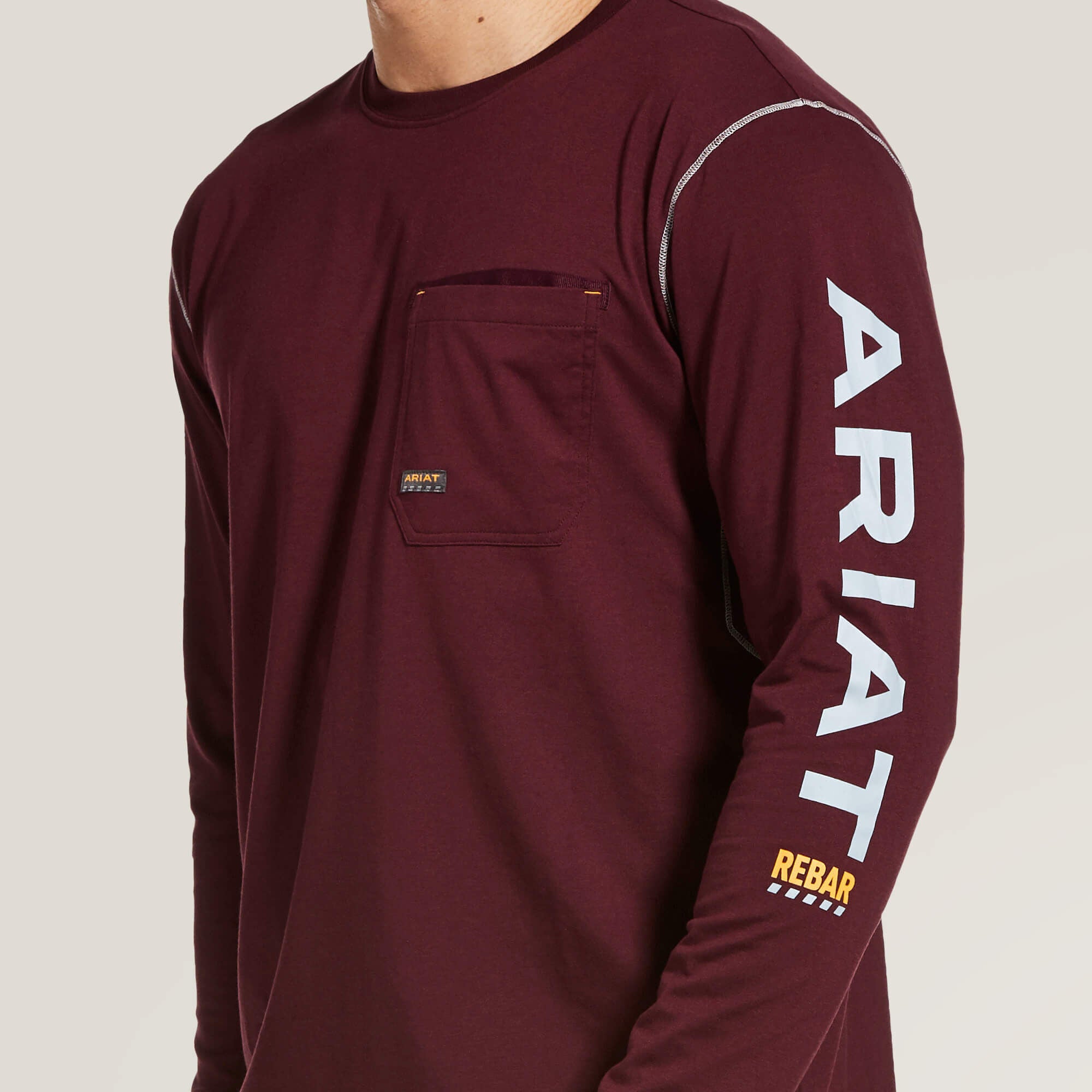 Rebar Workman Logo T-Shirt Men - MALBEC