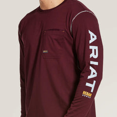 Rebar Workman Logo T-Shirt Men - MALBEC