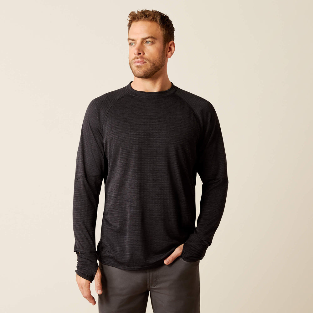 Rebar Gridwork Crewneck T-Shirt Men - BLACK