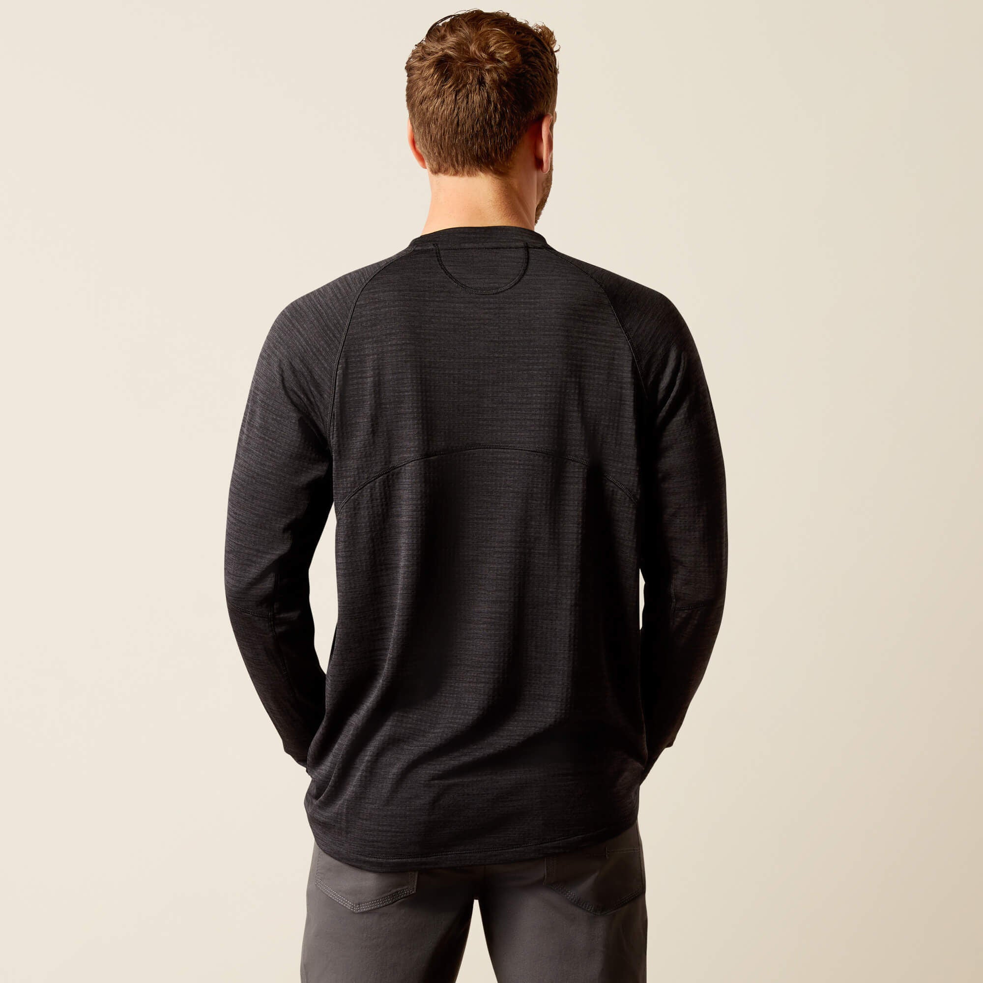 Rebar Gridwork Crewneck T-Shirt Men - BLACK