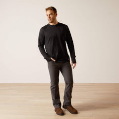 Rebar Gridwork Crewneck T-Shirt Men - BLACK