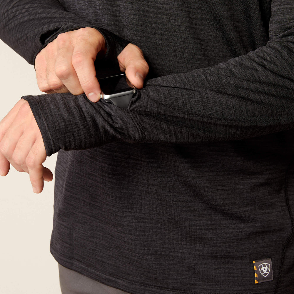 Rebar Gridwork Crewneck T-Shirt Men - BLACK