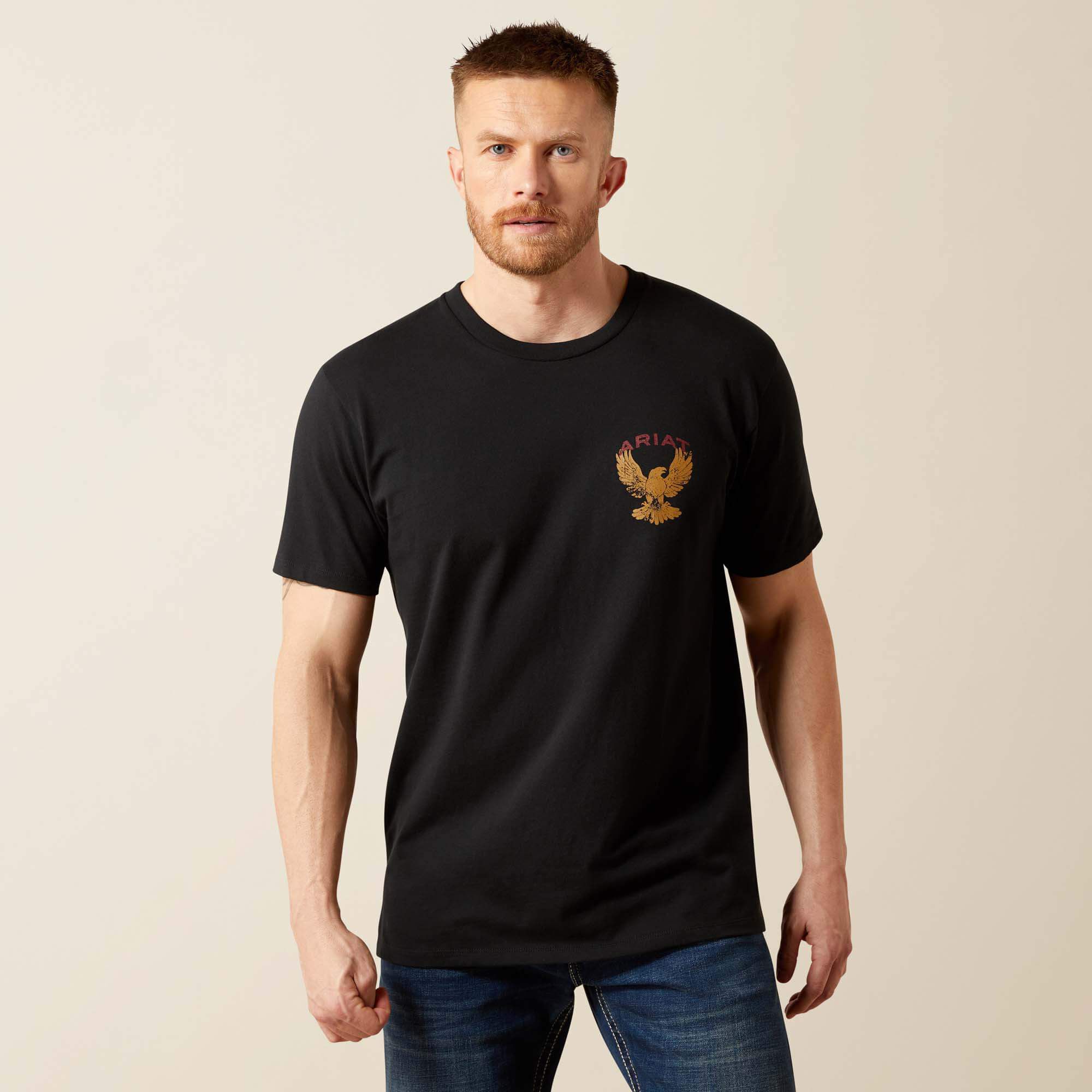 Ariat Rustic Eagle T-Shirt Men - BLACK