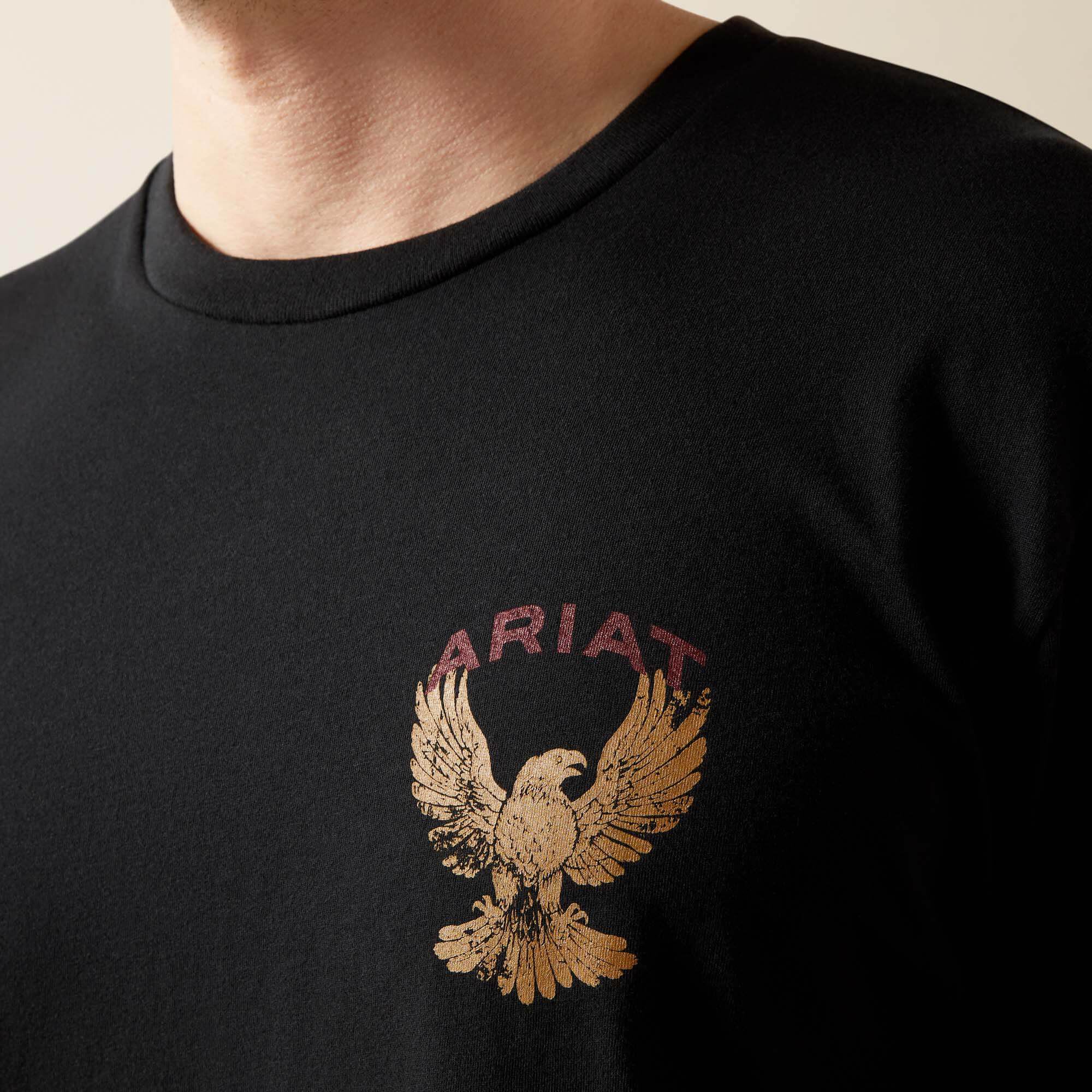 Ariat Rustic Eagle T-Shirt Men - BLACK