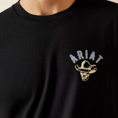 Ariat Stitched Skull T-Shirt Men - BLACK