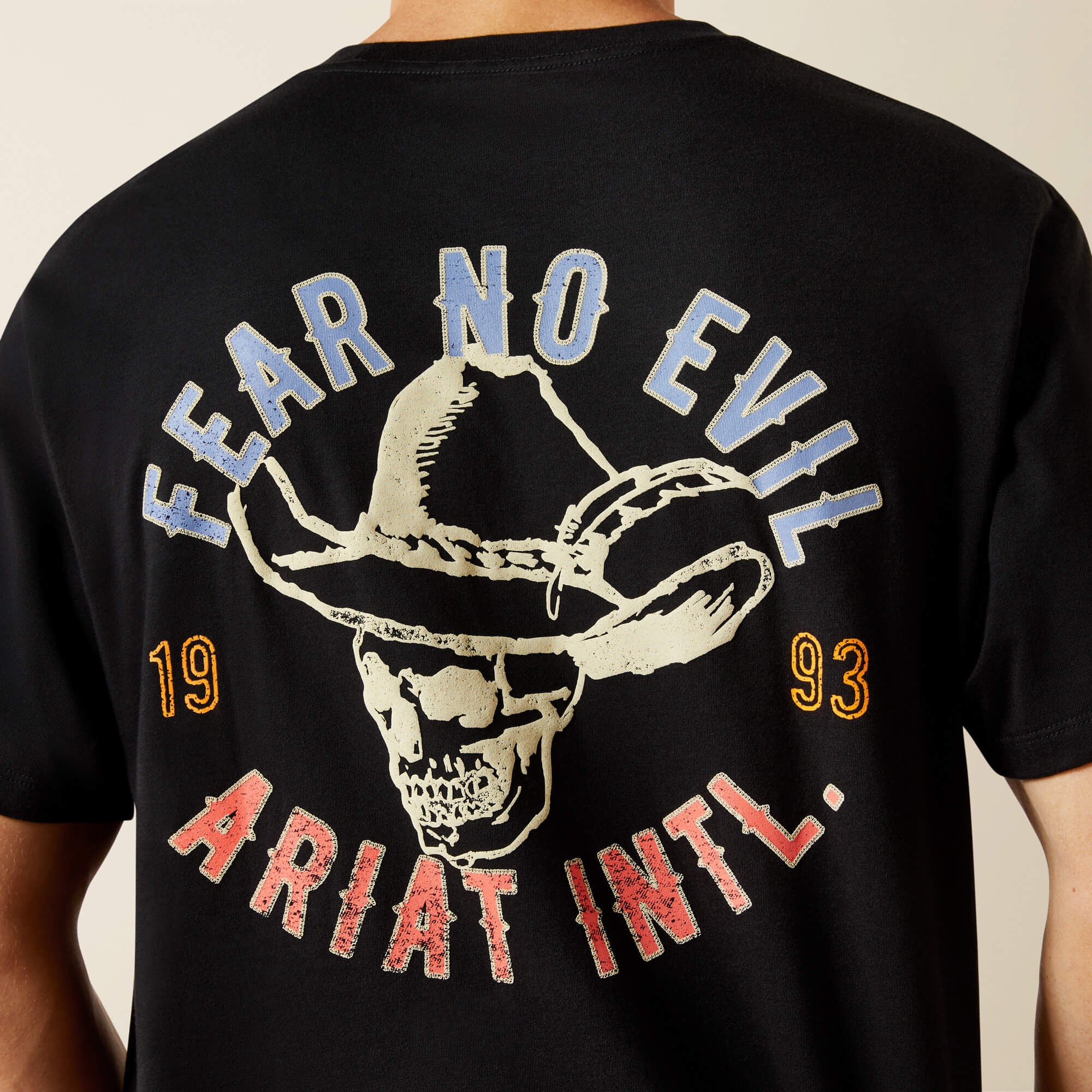 Ariat Stitched Skull T-Shirt Men - BLACK