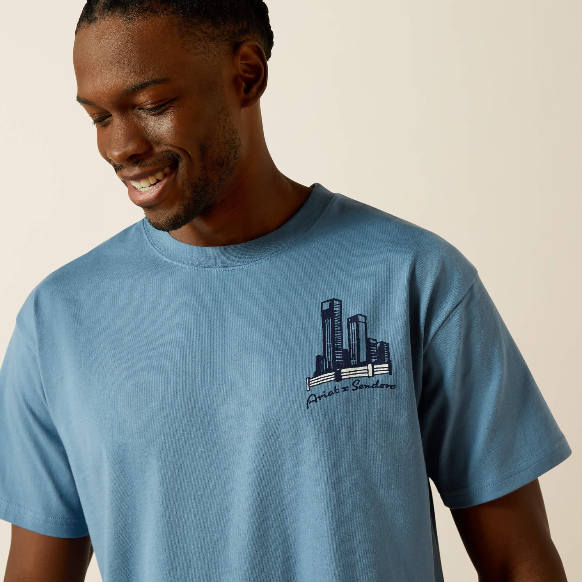 Sendero Country Fences T-Shirt Men - COPEN BLUE