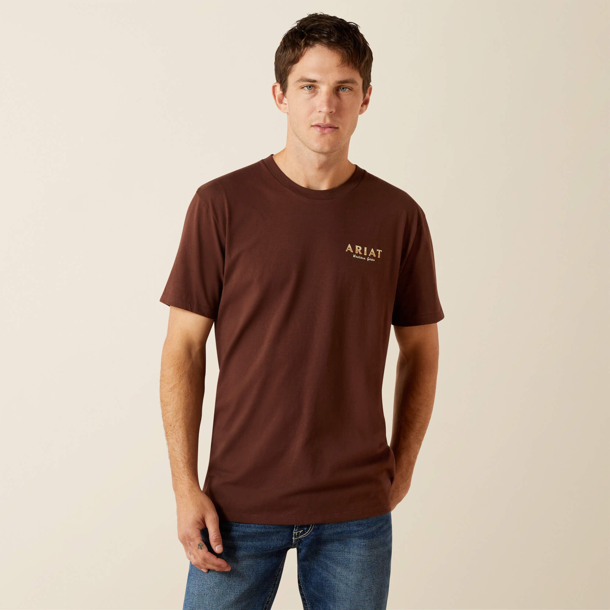 Ariat ‘They Ain’t Us’ T-Shirt Men - DEEP MAHOGANY