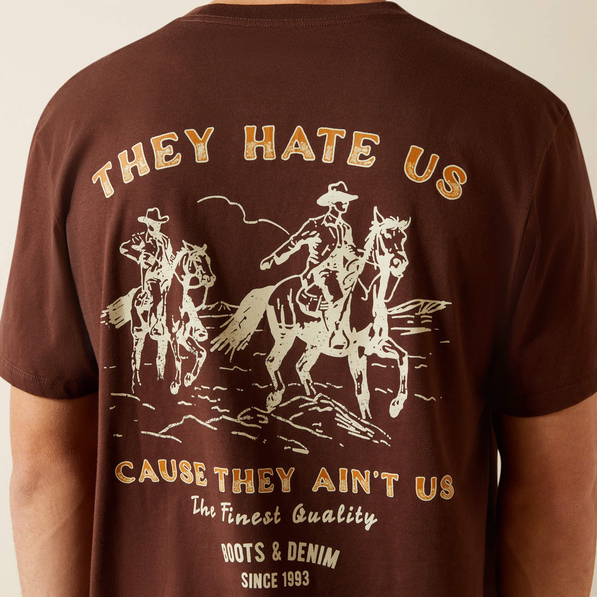 Ariat ‘They Ain’t Us’ T-Shirt Men - DEEP MAHOGANY