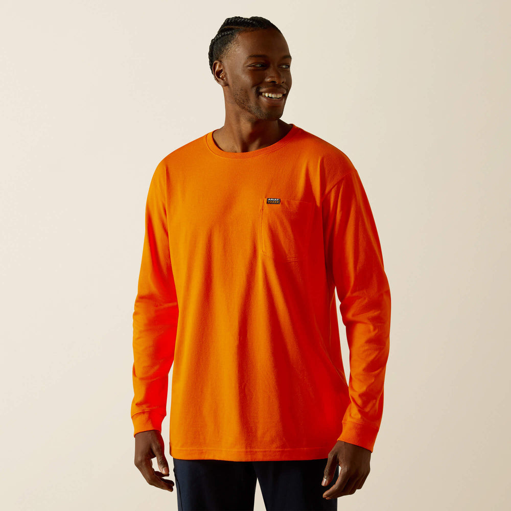 Rebar Cotton Strong Standard Pocket T-Shirt Men - SAFETY ORANGE