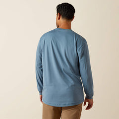 Rebar Workman Logo T-Shirt Men - BLUESTONE/DUSTY BLUE