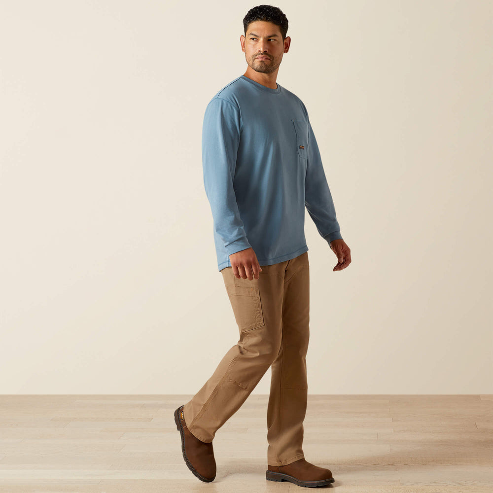 Rebar Workman Logo T-Shirt Men - BLUESTONE/DUSTY BLUE