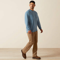 Rebar Workman Logo T-Shirt Men - BLUESTONE/DUSTY BLUE