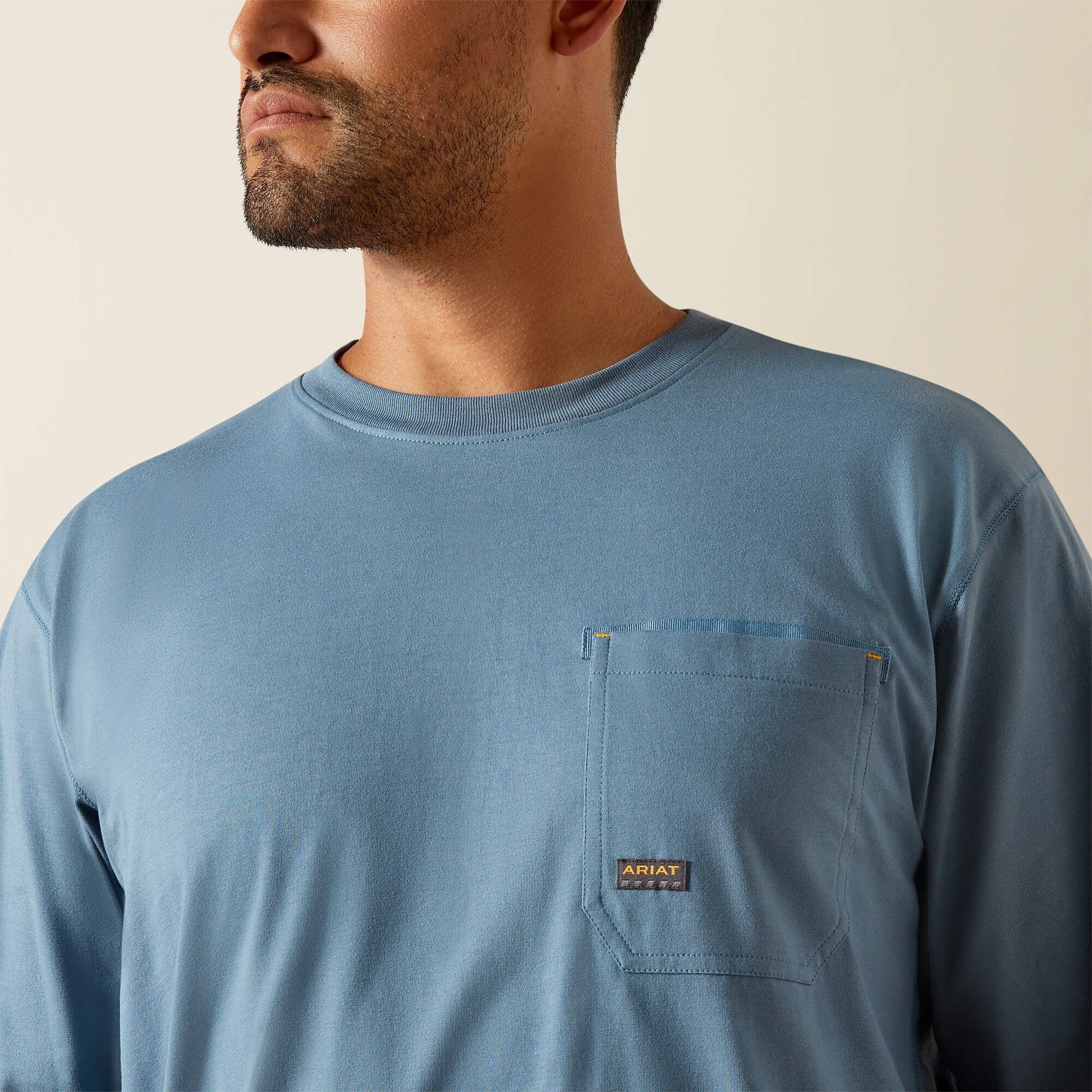 Rebar Workman Logo T-Shirt Men - BLUESTONE/DUSTY BLUE