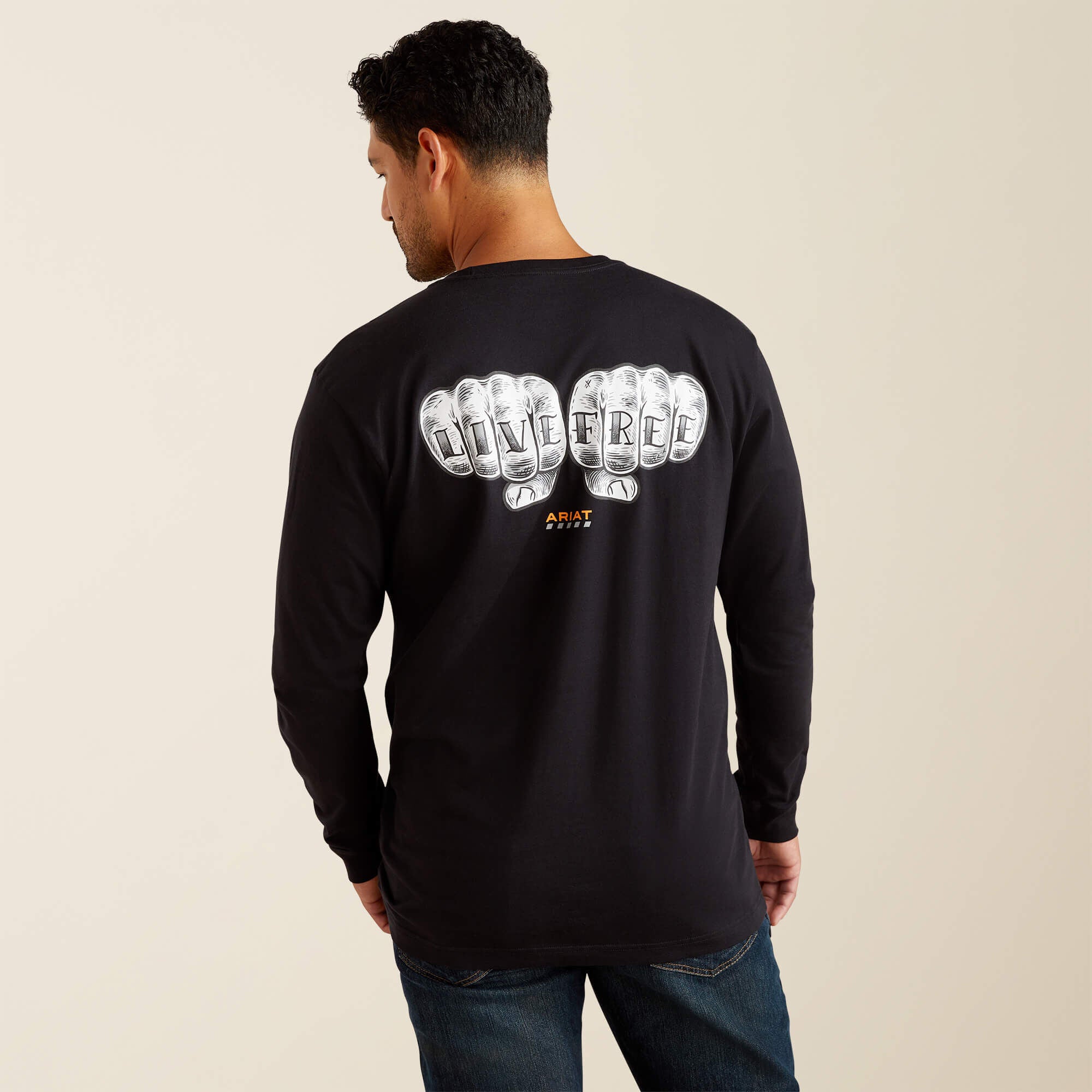Rebar Cotton Strong Bare Knuckle T-Shirt Men - BLACK