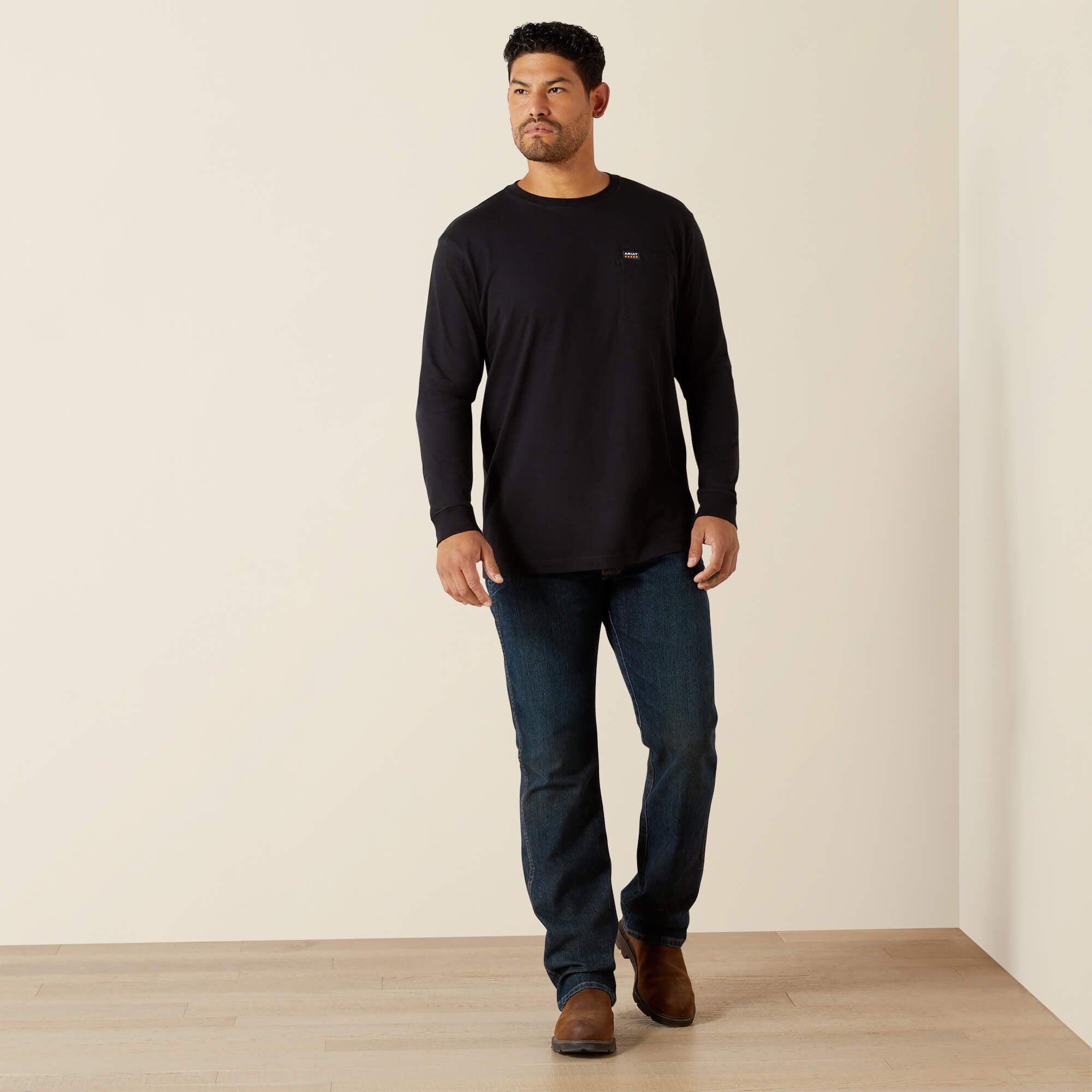 Rebar Cotton Strong Bare Knuckle T-Shirt Men - BLACK