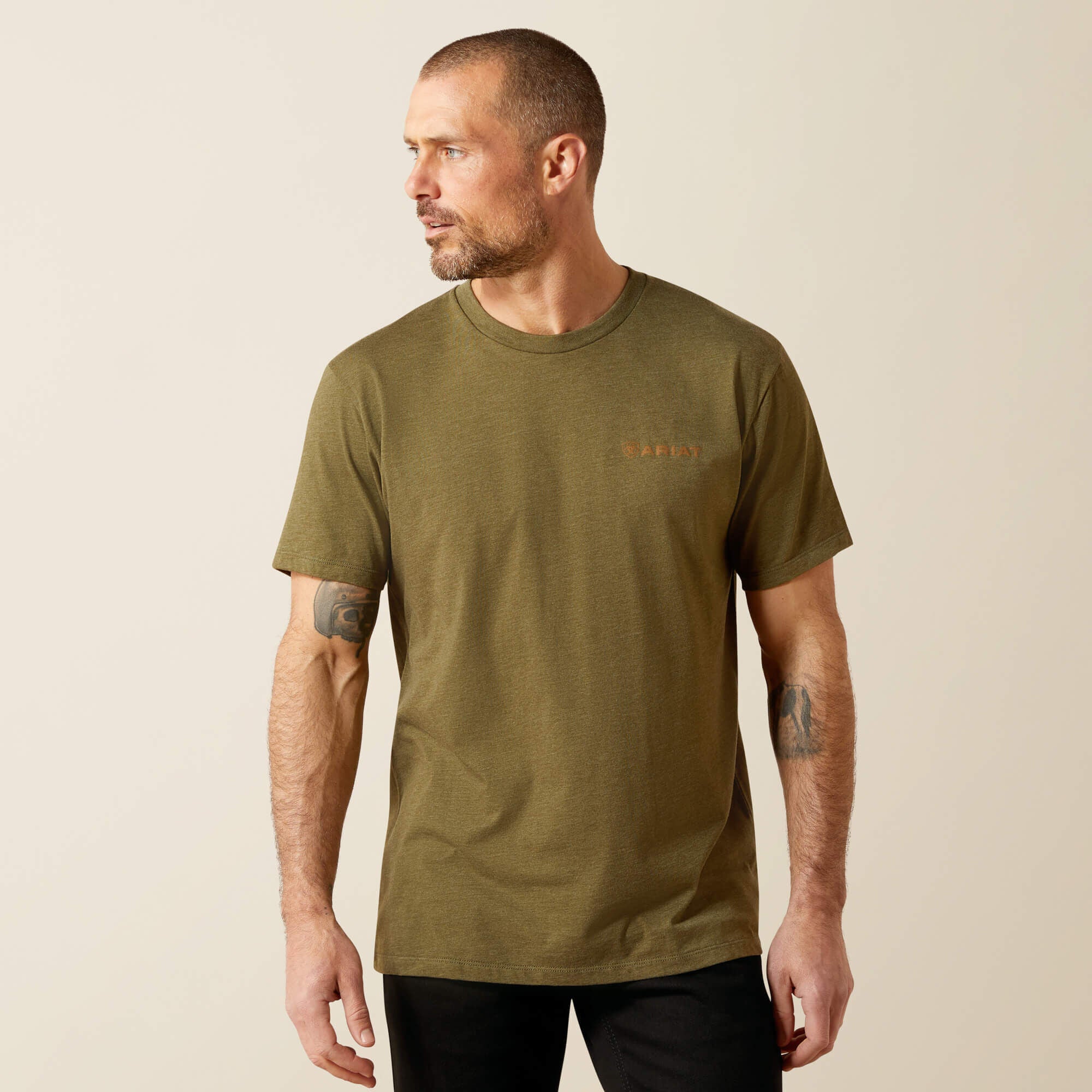 Ariat Ropers Seal T-Shirt Men - MILITARY HEATHER