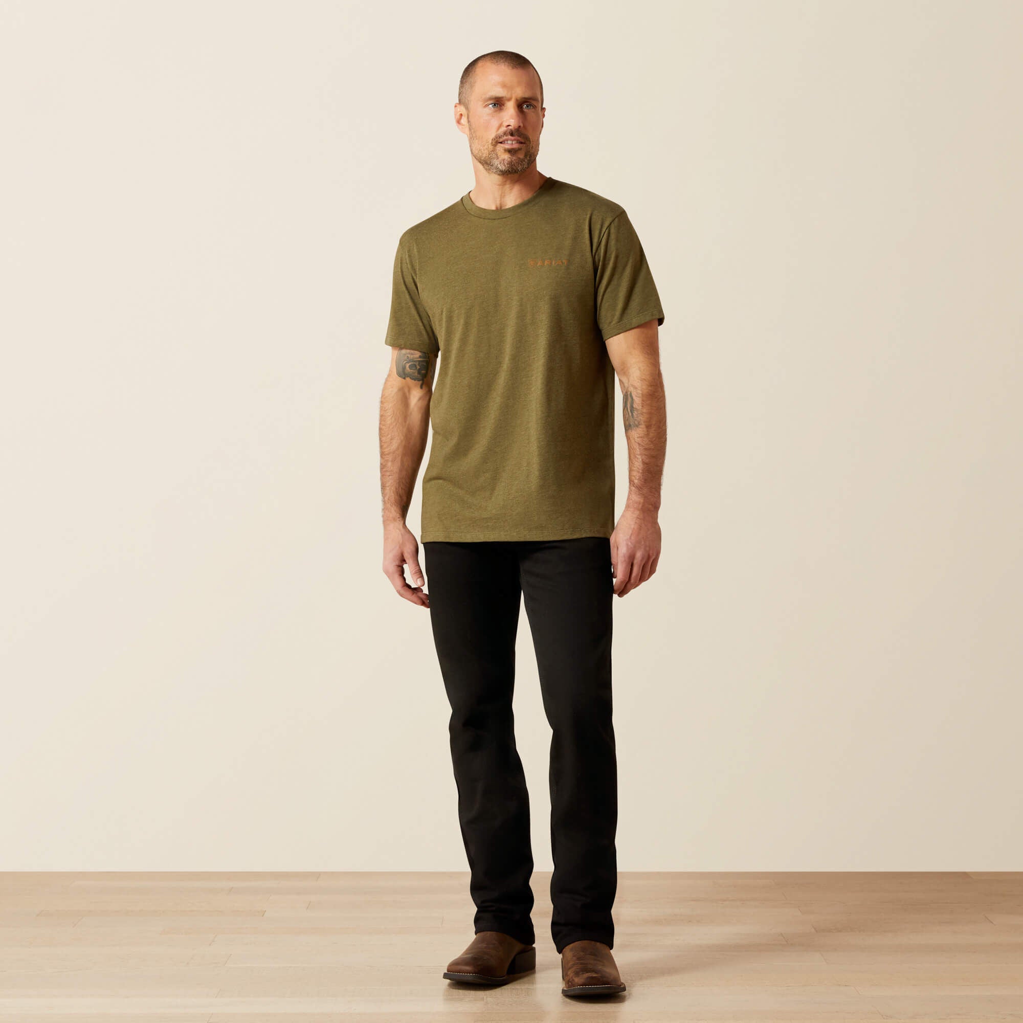 Ariat Ropers Seal T-Shirt Men - MILITARY HEATHER