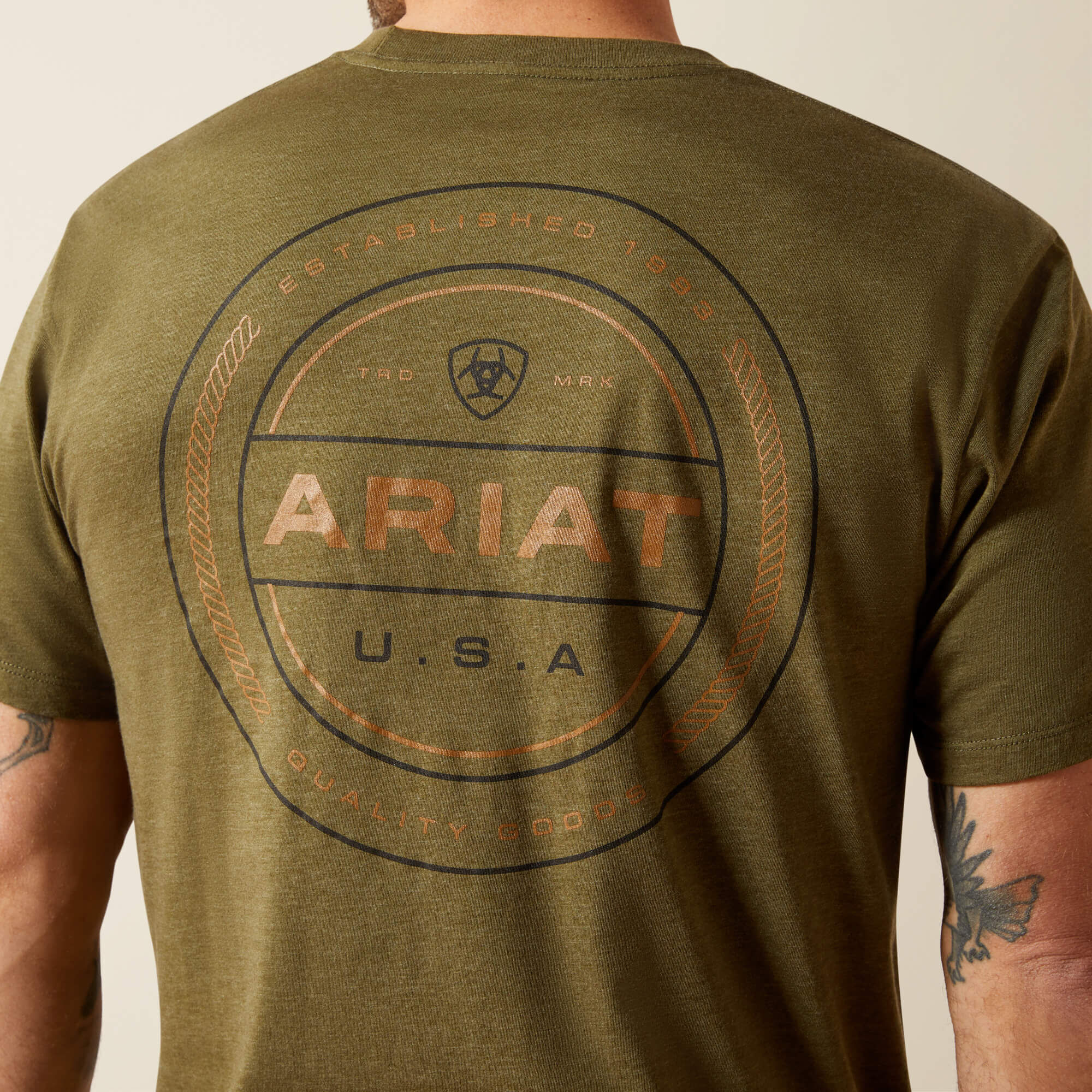 Ariat Ropers Seal T-Shirt Men - MILITARY HEATHER