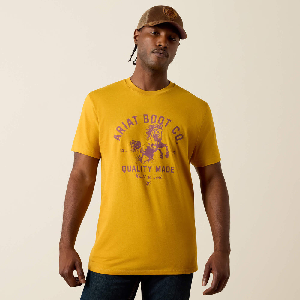 Ariat College Bronc Classic Fit T-Shirt Men - CHAI TEA