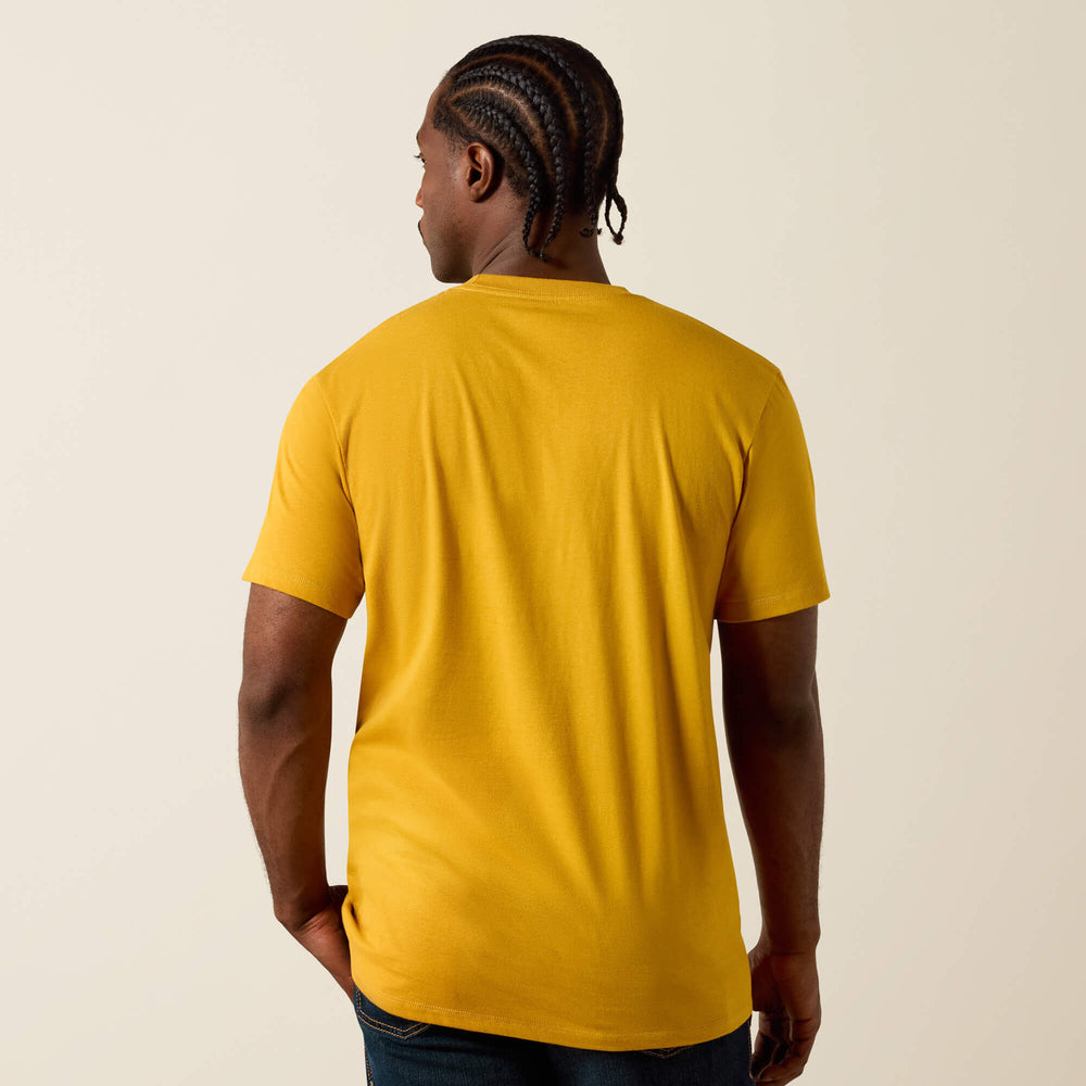 Ariat College Bronc Classic Fit T-Shirt Men - CHAI TEA