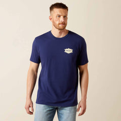 Ariat Mesa Motif Lockup T-Shirt Men - MEDIEVAL BLUE