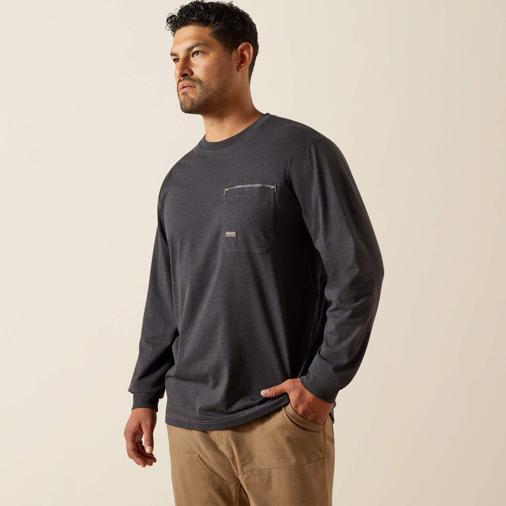 Rebar Workman Brickyard T-Shirt Men - CHARCOAL HEATHER