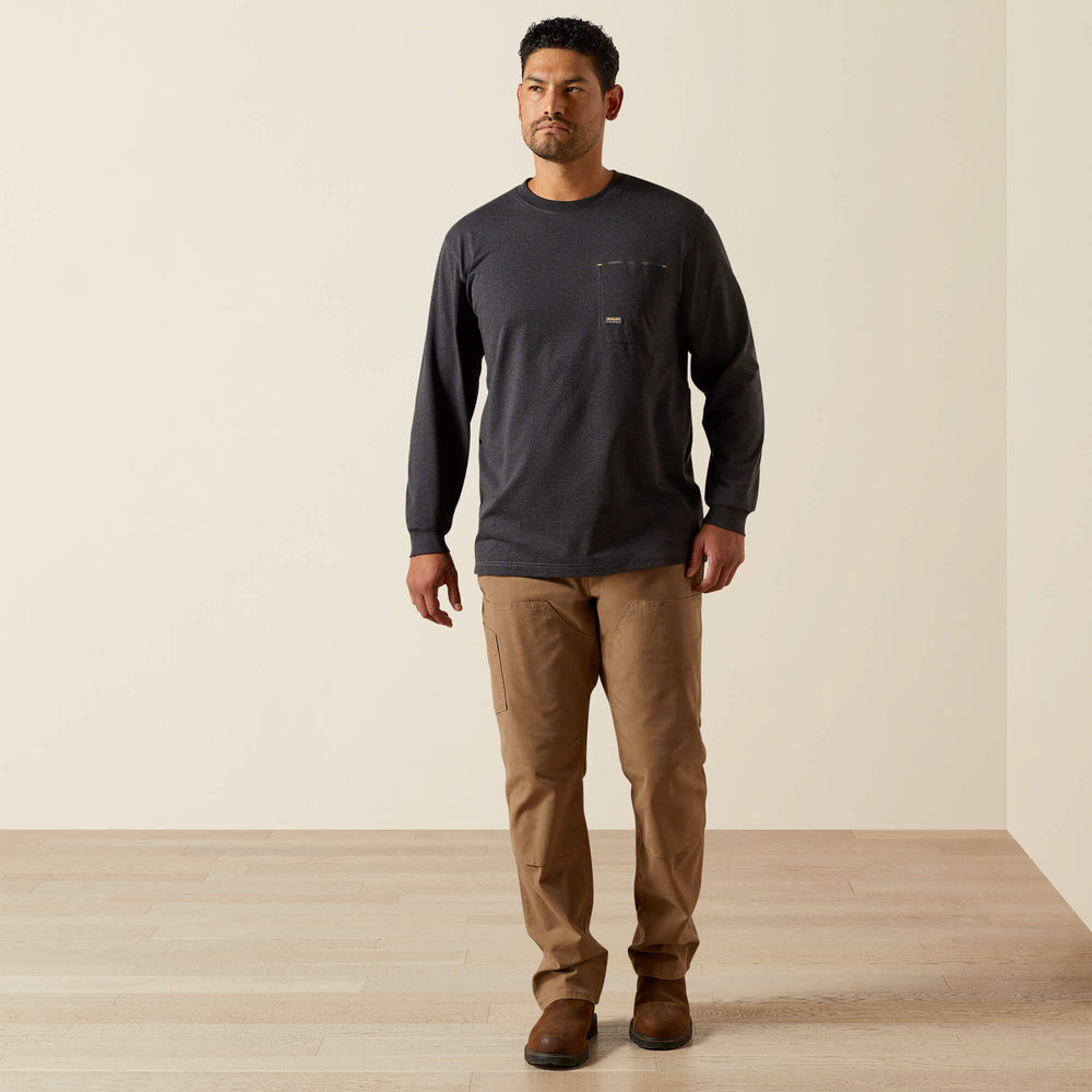 Rebar Workman Brickyard T-Shirt Men - CHARCOAL HEATHER