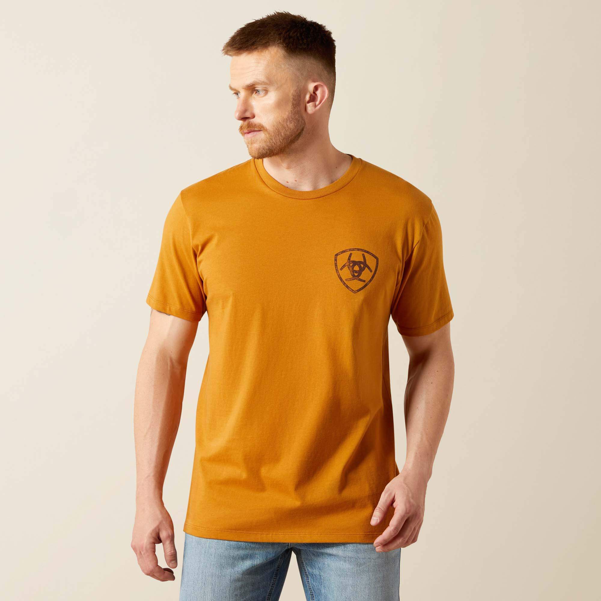 Ariat Big Bull Rider T-Shirt Men - BONE BROWN