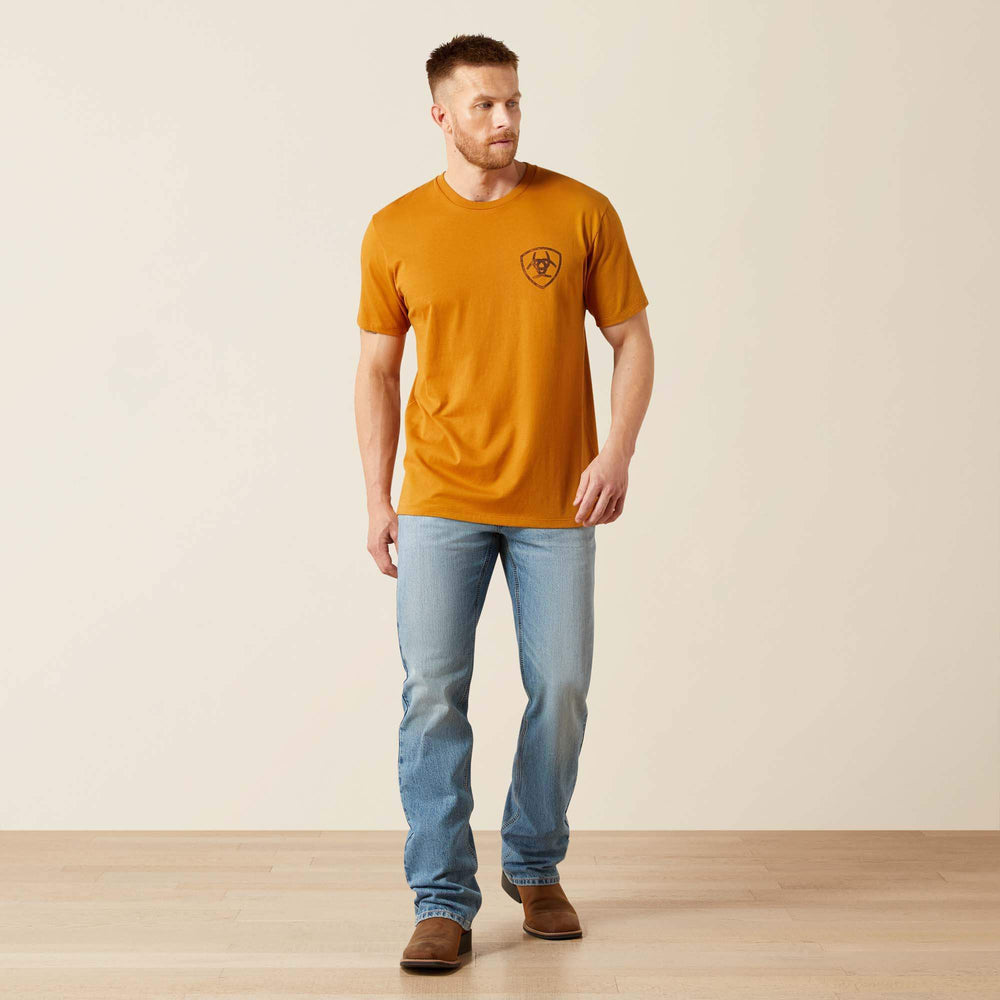 Ariat Big Bull Rider T-Shirt Men - BONE BROWN