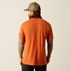 Ariat Shield Flag T-Shirt Men - ADOBE HEATHER