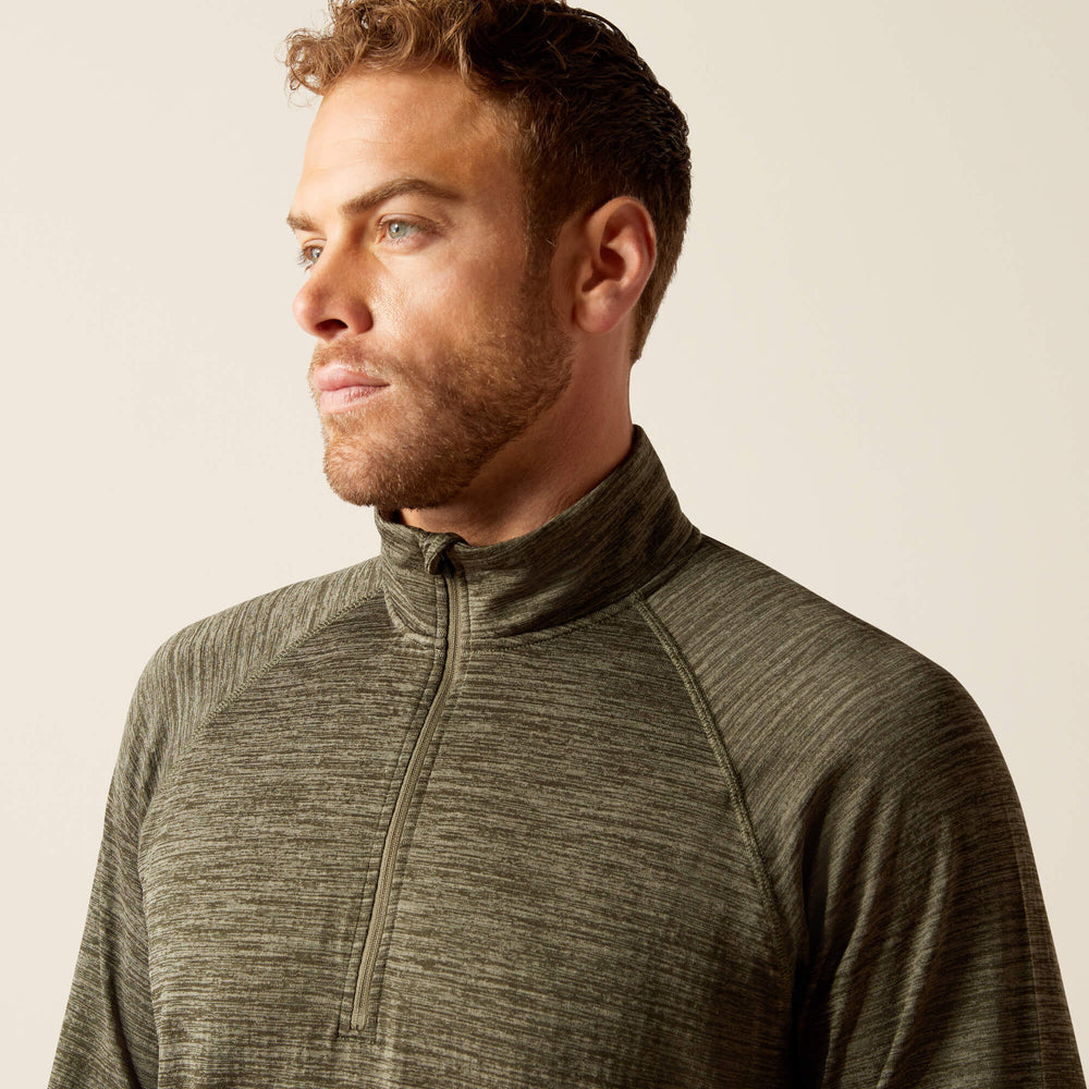 Rebar Gridwork Baselayer 1/4 Zip T-Shirt Men - BEETLE