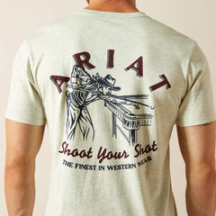 Ariat Straight Shooter T-Shirt Men - OATMEAL HEATHER