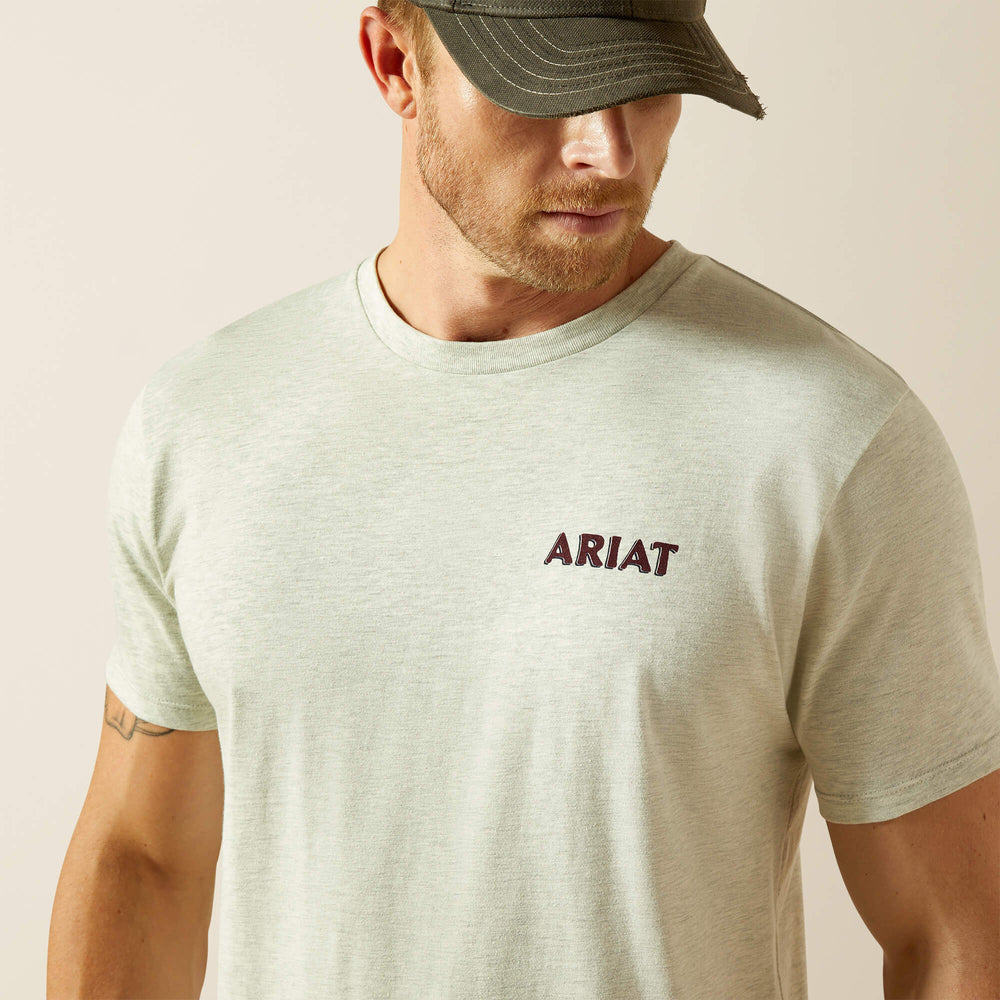 Ariat Straight Shooter T-Shirt Men - OATMEAL HEATHER