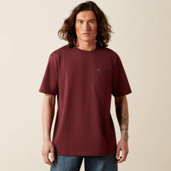 Rebar Cotton Strong Standard Pocket T-Shirt Men - BURGUNDY HEATHER