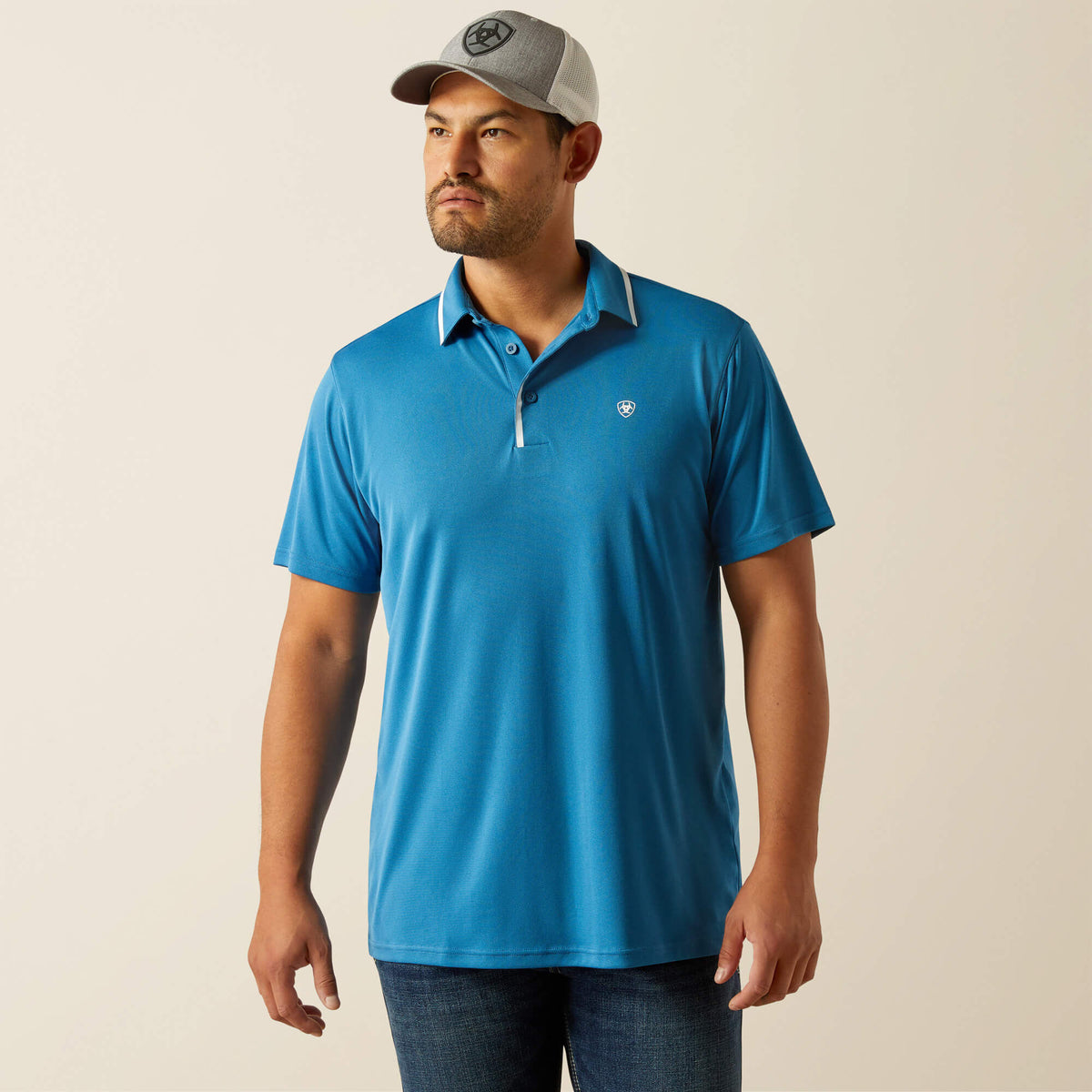 Welded TEK Fitted Short Sleeve Polo Men - BLUE SAPPHIRE