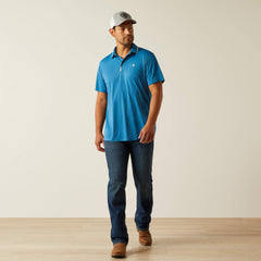 Welded TEK Fitted Short Sleeve Polo Men - BLUE SAPPHIRE