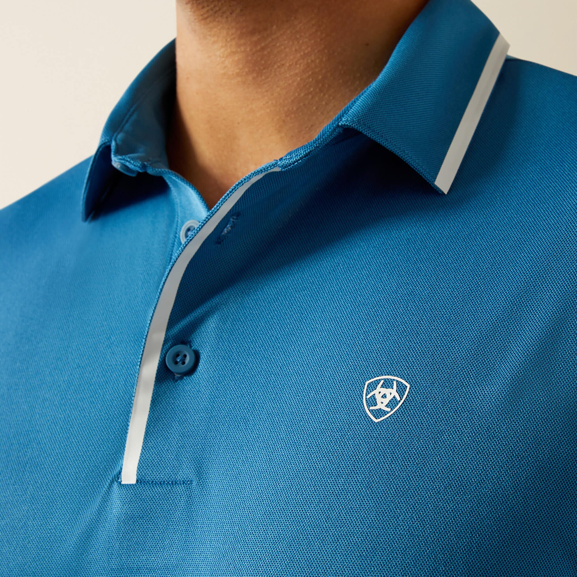 Welded TEK Fitted Short Sleeve Polo Men - BLUE SAPPHIRE