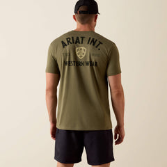 Ariat Outline Shop T-Shirt Men - MILITARY HEATHER