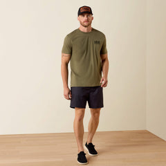 Ariat Outline Shop T-Shirt Men - MILITARY HEATHER