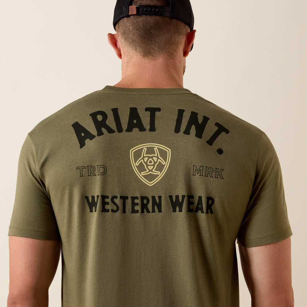 Ariat Outline Shop T-Shirt Men - MILITARY HEATHER