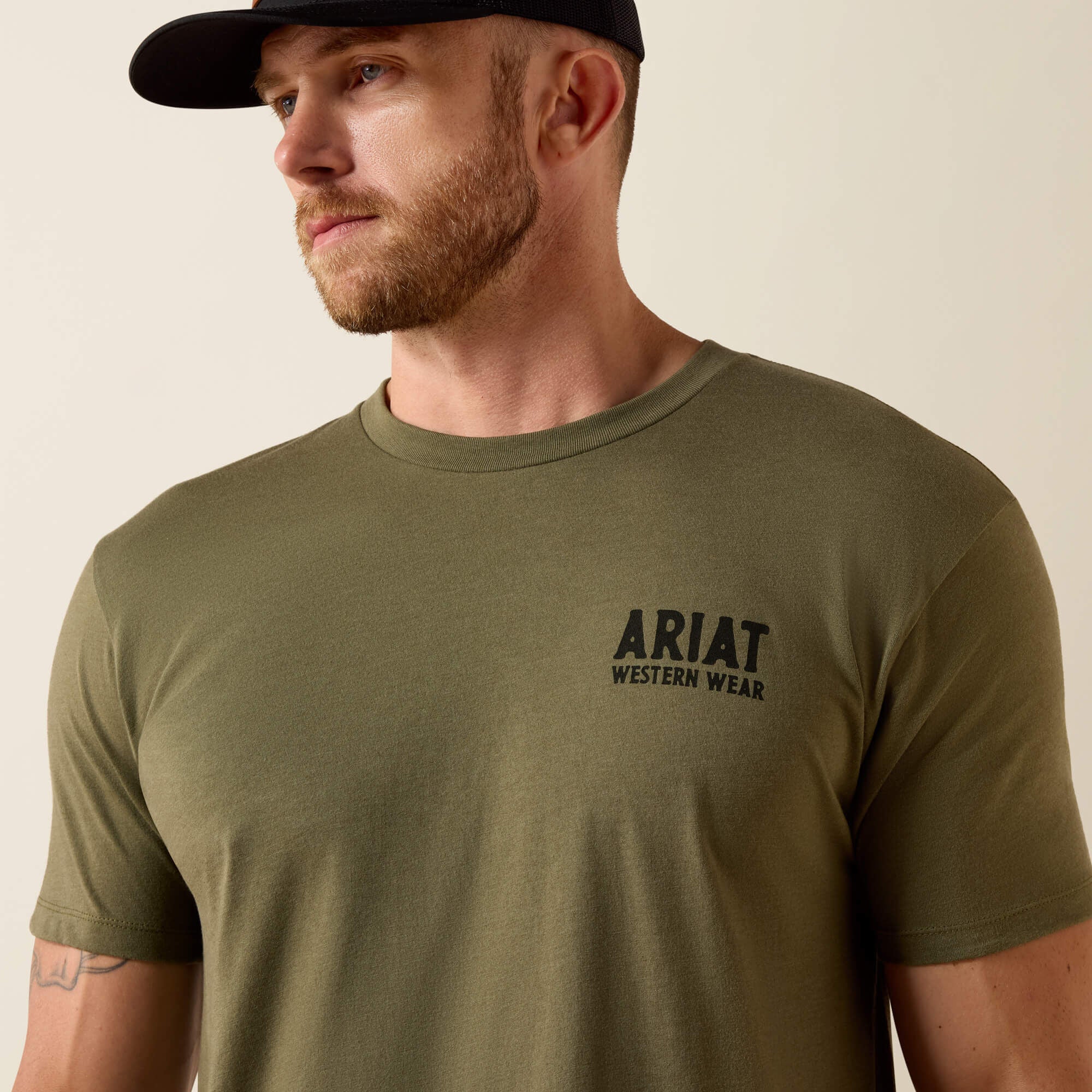 Ariat Outline Shop T-Shirt Men - MILITARY HEATHER