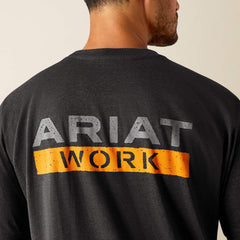 Rebar Cotton Strong Logo T-Shirt Men - CHARCOAL HEATHER N