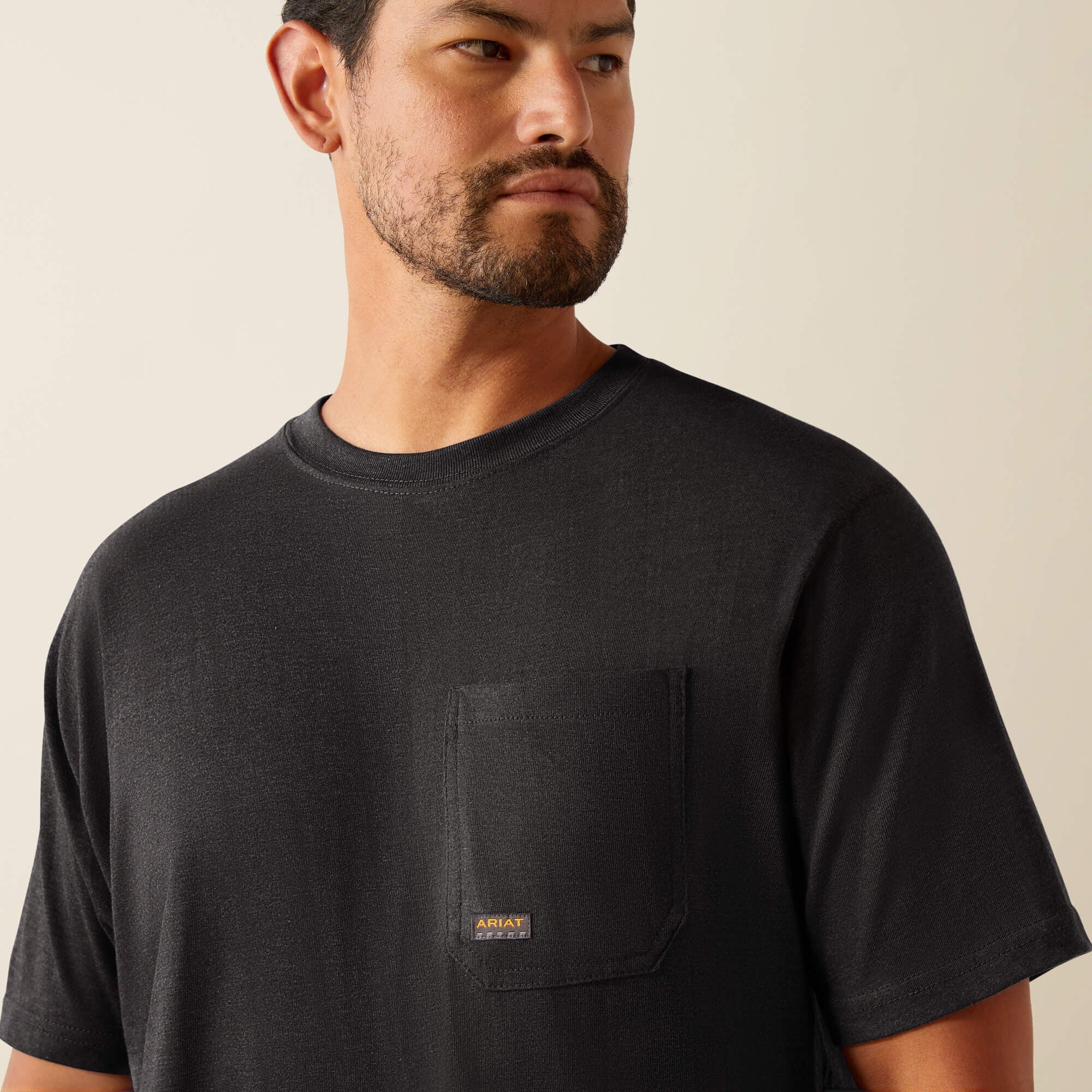 Rebar Cotton Strong Logo T-Shirt Men - CHARCOAL HEATHER N