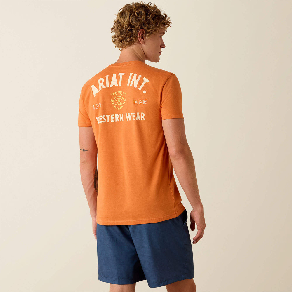 Ariat Outline Shop T-Shirt Men - PAPAYA