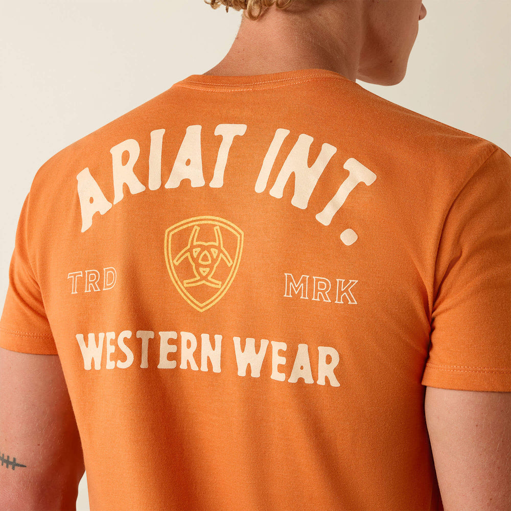 Ariat Outline Shop T-Shirt Men - PAPAYA