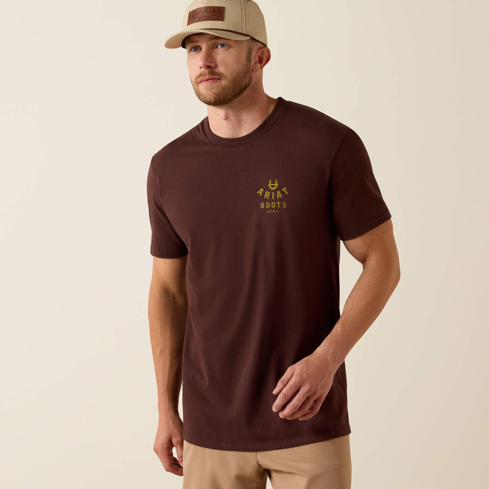 Ariat Western Ropes Classic Fit T-Shirt Men - PUCE