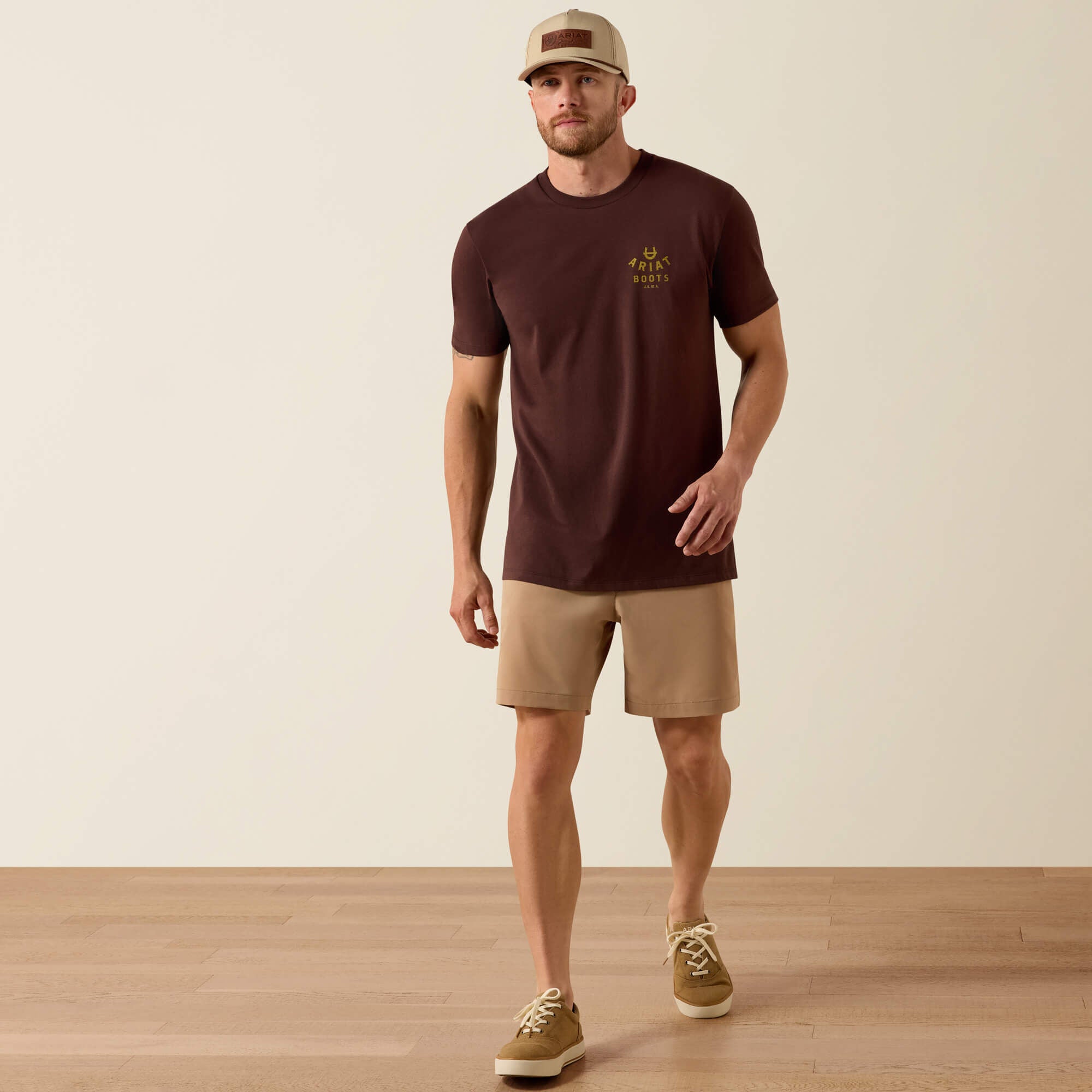 Ariat Western Ropes Classic Fit T-Shirt Men - PUCE