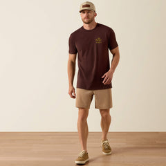 Ariat Western Ropes Classic Fit T-Shirt Men - PUCE